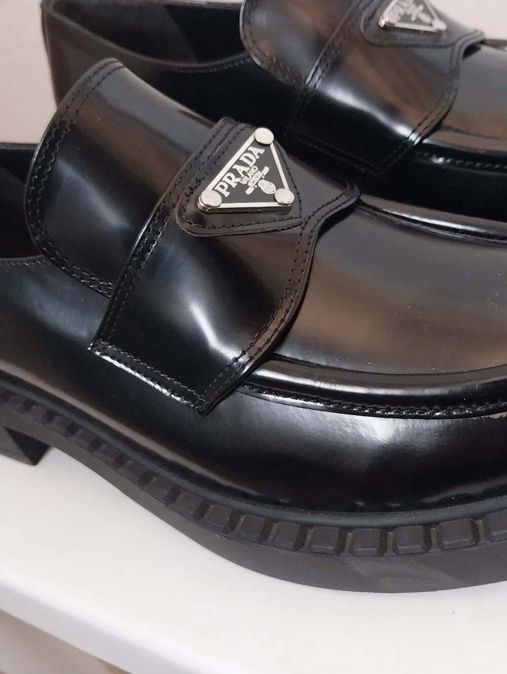 Prada Mens Black Loafers